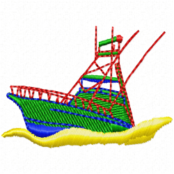 Boats Embroidery Design 9 Boats Embroidery Design 9